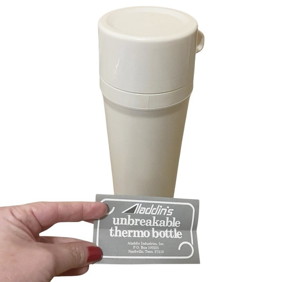 Vintage NOS Faribo Stadium Pak-A-Robe Blanket & Thermos in Carry Tote Tan Plaid - Picture 5 of 8